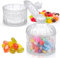 2 Stück Bonbonglas mit Deckel, Transparente Candy Bar Gläser Lebensmittelechter luftdicht Glasbehälter für Süßigkeiten Schokolade Bohnen Kekse