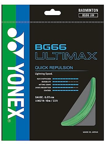 YONEX BG 66 Ultimax Badmintonsaite, pastelgrün