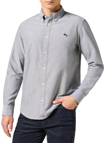 Wrangler T-Shirt Oxford, Gris, XXL pour Homme, Gris, XXL