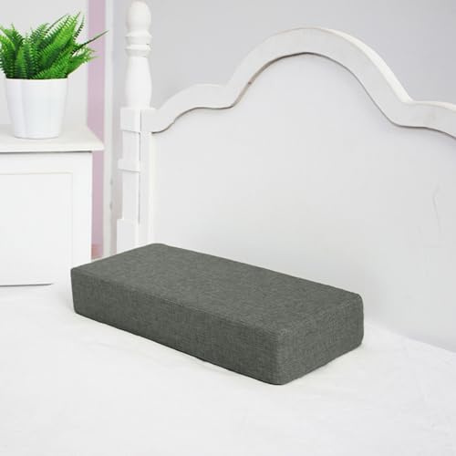 XIEMINLE Coussin rectangulaire pour accoudoir de canapé, coussin de soutien pour tête de lit, coussin doux rembourré, traversin pour le cou, coussin épais (40 x 20 x 20 cm, gris2)