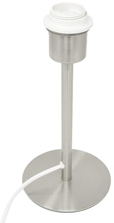 B & S Lampenfuß Metall Edelstahl matt H 27cm für E27 max 40 Watt