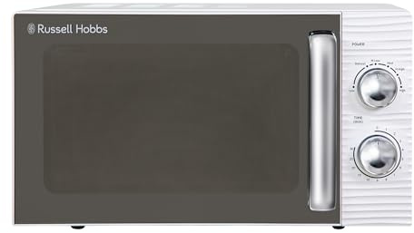 Russell Hobbs RHM1731 Inspire Solo Mikrowelle, 17 Liter, 700W, Weiß, mit 5 Leistungsstufen, Timer, Auftaufunktion, Leicht zu Reinigen