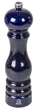 Manual Pepper Mill in Wood, u'Select, Blue Gloss, 22 cm - 8.75 in