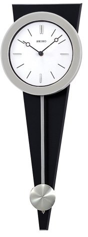 SEIKO Zing Modern Art Reloj de Pared, Madera, Plateado, 60,96 cm