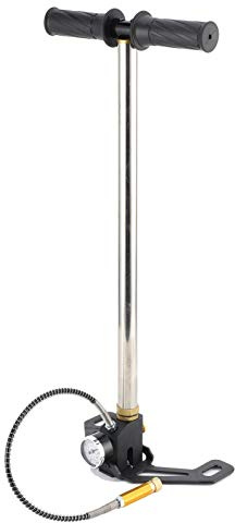 PCP Pump 4500psi 3 Stage High Pressure Air Gun Rifle Filling Stirrup Stainless Steel Hand Pump for Car Tires Rubber Boat Inflatable Kayaks