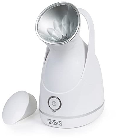 LIVIVO Facial Steamer - Nano Ionic Warm Mist with UV Light - Deep Cleansing Face Steamer Sauna for Pore Cleansing, Blackhead & Acne Removal - Moisturising Home Spa for Women & Men