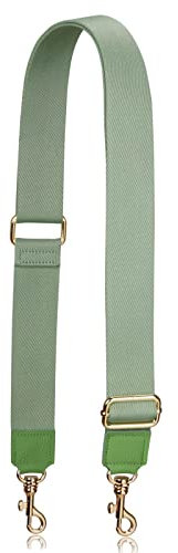 A ALLZEDREAM - Correa gruesa para bolso de mano, ajustable, de repuesto, color verde claro, punta de cuero