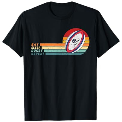 Eat Sleep Rugby Repeat Rugby Sports Lover Men Women Kids Tee T-Shirt