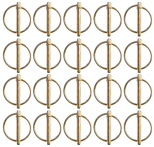 Sipiris Klappsplinte 6mm x 45mm Klappstecker Anhängerstifte Sortimentskit klappsplint für Bauernhof Traktoren Anhänger Lastwagen Rasenmäher(20 Stück)