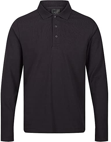 Regatta Professional Mens Pro 65/35 Classic Long Sleeve Polo Shirt - Perfect for Workwear or Casual Navy