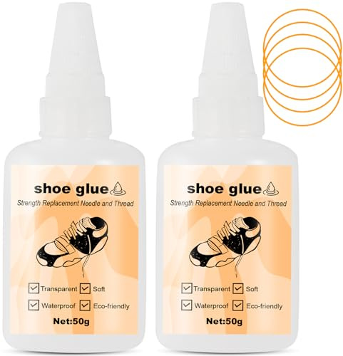 Cieex Colle Chaussures Extra Forte de Séchage Immédiat Colle Forte pour Chaussures Colle Semelle Chaussure pour Toutes Sortes de Chaussure, Caoutchouc, Cuir 50g*2