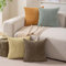 Ci & Ci 4er Set Boho Deko Kissenbezug 40x40 cm, Olivgrün-Aqua-gelb Kissen Sofakissen Dekokissen Zierkissen, Flauschig Kissenbezüge Kissenhülle für Sofa Couch