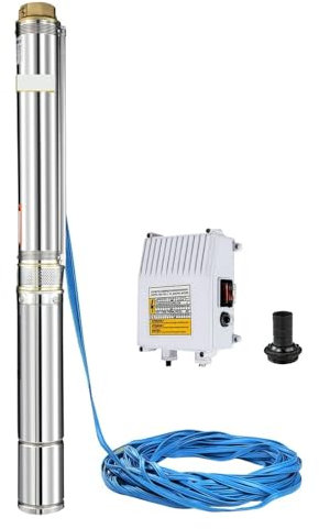 Submersible Water Pump 1.5HP Deep Well Pump Borehole Pump + 40m Cable 4 - Efficient and Reliable for Deep Water Extraction