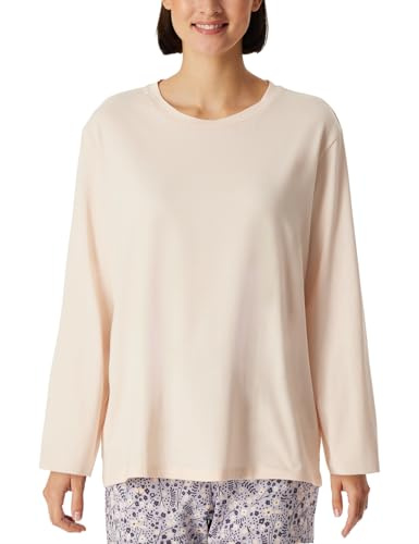 Schiesser Damsovskjorta, långärmad bomullsblandning + relax pyjamasöverdel, Champagne_182103, 38