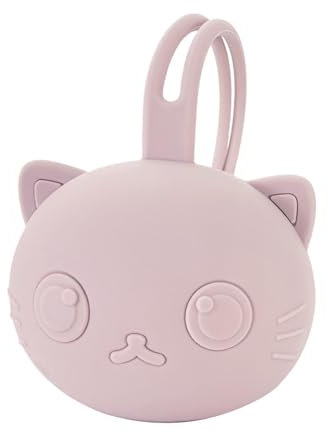 Uhngw Schnulleretui, Schnullerbox | Baby-Schnuller-Aufbewahrungstasche mit Umhängeband aus Silikon | Niedliche Baby-Schnuller-Aufbewahrungstasche in Katzenform für Wickeltaschen, Kinderwagen oder