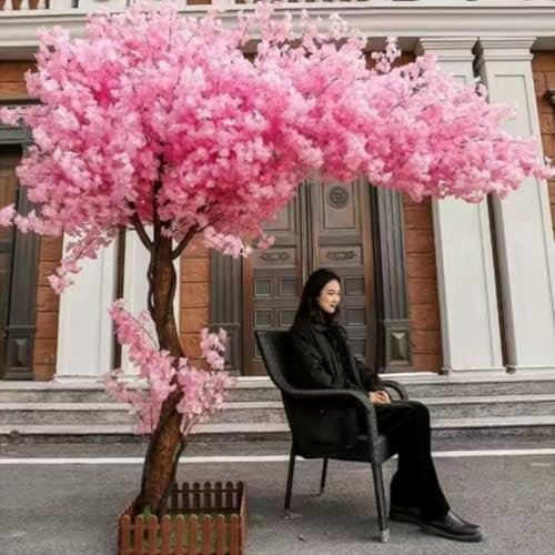 Árboles Flores de Cerezo Artificiales,Flor Árbol Cerezo Artificial con,Árbol de Cerezo con Hojas Rosadas,para Hogar Salon Dormitorio Decoración de Bodas En Interiores y Exteriores,03,250×250cm