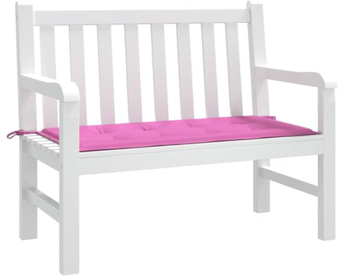 vidaXL Coussin de Banc de Jardin Rose 100 x 50 x 4 cm Tissu Oxford, Coussins pour Salon, rectangulaires, Modernes, durables, Jardin, intérieur, extérieur, en Mousse, Tissu Oxford