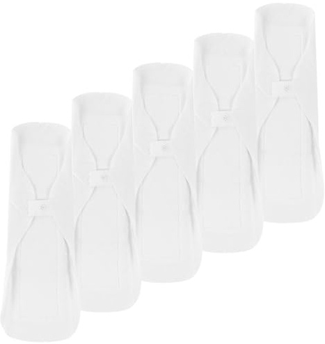 CALLARON 5 Piezas Unidades de Compresas Menstruales Reutilizables de Algodón Absorbentes y Lavables Protección Suave y Transpirable para Flujo Menstrual Cuidado Femenino Sostenible