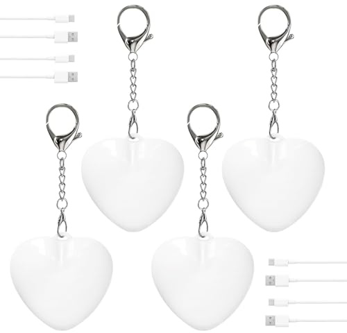 Shinybox Luces LED para Bolso, 4 Piezas Luz LED para Bolso de Mano con Sensor Recargable, Llavero Colgante LED, Compacta y Portátil, Regalos para Mujeres, Madres, Amigos