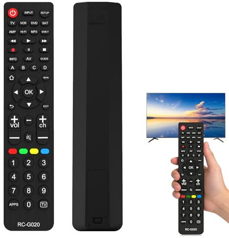 Universal para TV Compatible con Samsung LG Sony Panasonic Philips TCL y más, Control Remoto IR fácil de configurar con Amplia compatibilidad para Smart TV, DVD, BLU-Ray y Dispositivos Multimedia