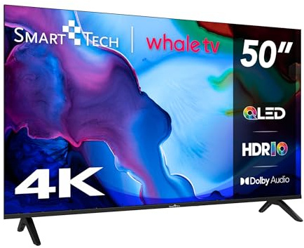 Smart Tech TV QLED 4K UHD 50 (127cm) Smart TV Whale OS-50QH02K- Molotov, Netflix, Prime Video, Disney+ 3xHDMI - 2xUSB; Son Dolby