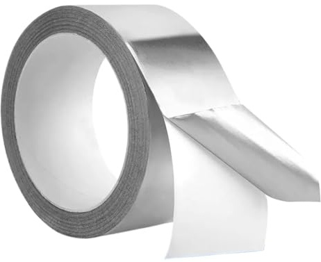 Värmeskyddstejp av aluminiumfolie, Aluminiumfolietejp 20m x 0,15mm 10-60mm Värmebeständigt lim(50mm)