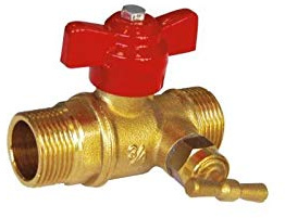 Dipra 208054 - Vanne à sphère poignée papillon + purge MM20/27