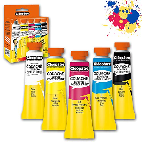 Cléopâtre - BL5PGN10 - Peinture Gouache Nefertari Premium - Assortiment de couleurs - 5 Tubes de 10ml