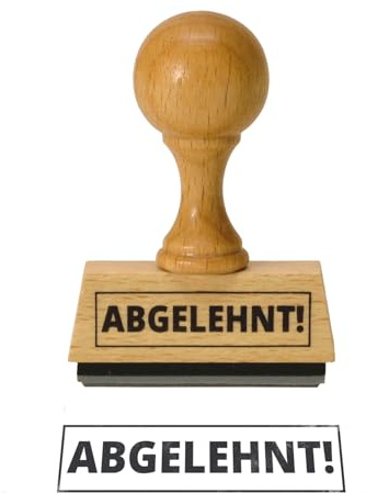 Der ha rifiutato. Timbro di legno
