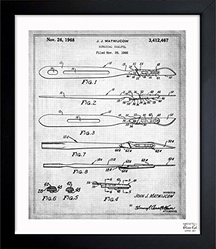 Oliver Gal Surgical Scalpel 1968 Framed Art, 26 x 32
