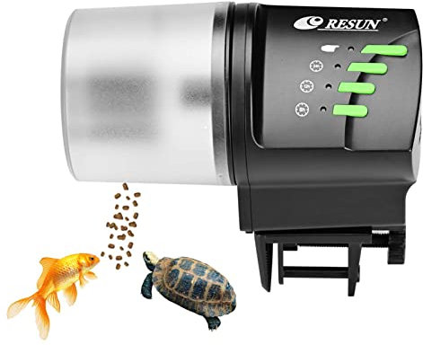 Steuerung Aquarium Futterautomat,APP Smart Fischfutterautomat Aquarium mit LCD Display Digitale Automatisierte Futterspender für Fische