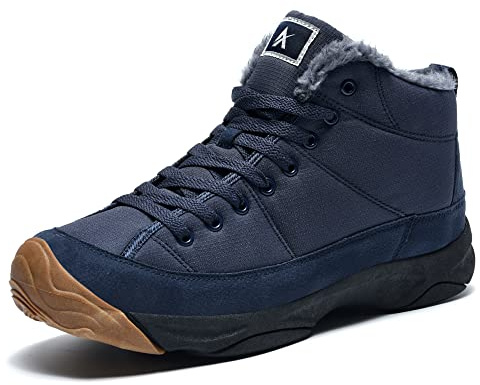 Azooken Stivali da Neve Uomo Donna Inverno Scarponi da Trekking Scarpe Caldi Snow Boots Sneakers Outdoor（6119-Blue44）