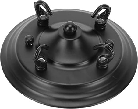 OSALADI 1pc Ceiling Plate Light Canopy Kit Black Heavy Duty Chandelier Canopy Kit Hooks for Hanging Garland Light Canopy Plate Ceiling Light Home Décor Wrought Iron Light Stand Ceiling Fan