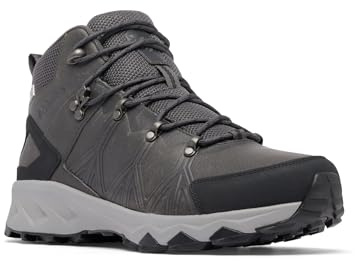 Columbia Peakfreak 2 Mid Outdry Leather, Botas montaña de senderismo y trekking, Hombre, Ti Grey Steel Dark Grey 2023, 42.5 EU