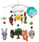 wortek Mobile Baby Mobile Babybett Mobile Wickeltisch - mit Waldtieren aus Filz - Baby Mobile für Bett Baby Windspiel zum Aufhängen - Babymobile Bettglocke Babyzimmer Deko Junge und Mädchen