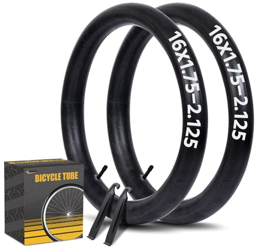 2-pack cykelslang 16 x 1,75-2,125 AV32 mm Schrader ventil | 16 x 1,75/1.9/1.95/2.0/2.1/2.125, för barn/Mountain/BMX-cykel