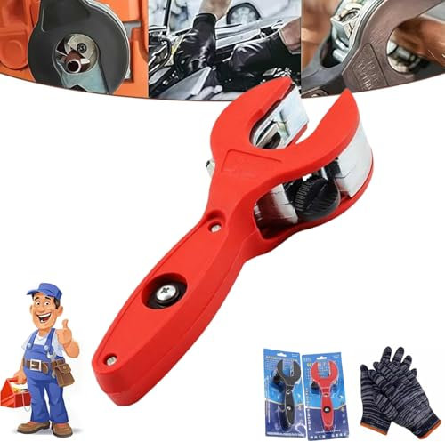 Ratcheting Tubing Cutter, Ratcheting Screwdriver Set, 2 in 1 Ratcheting PVC Cutter Tube Compact Cutter, Easily Cut 8-29mm Stainless Steel ＆Copper Tubing (Red)