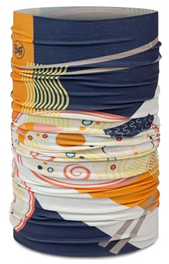 Buff®| Original EcoStretch Neckwarmer Man Woman Adult, Scarf, Tubular, Multifunctional, Neck and Head, Running, Walking, Trekking, Sustainable, Lightweight, One Size, Multi