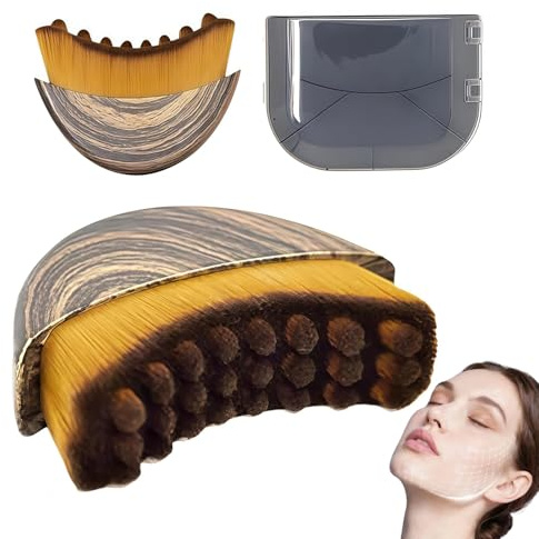 Lymphatic Drainage Face Brush for Facial Contour & Jawline Sculpting, Ergonomic Design for Precise Skin-Fit Massage