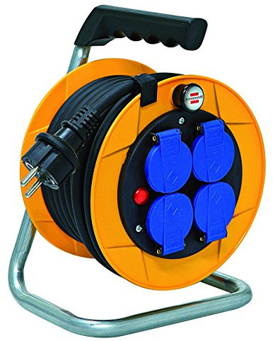 Brennenstuhl Enrouleur de câble Baby Pro 10m (IP44), Fabrication Française 1079281 Jaune