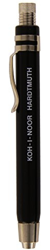 KOH-I-NOOR 5359 - Portamina in metallo, 5,6 mm, con clip, colore: Nero