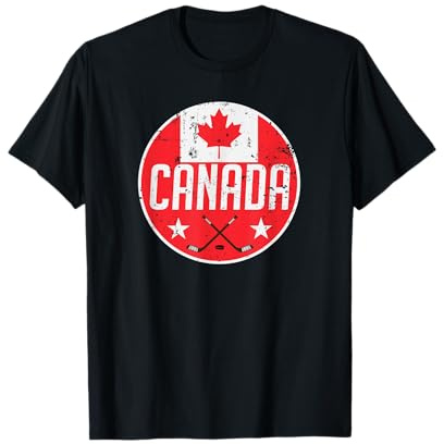 Canada Ice Hockey Flag Jersey Supporter Canadian Fan Gift T-Shirt