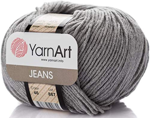 55 % bomull 45 % akryl garn konst jeans sportgarn 1 hud/boll 50 g 174 yds (46)