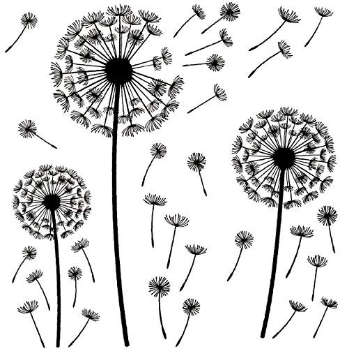 alles-meine.de GmbH Wandsticker Motivwahl Erwachsene & Kinder - 3 * 32 TLG. Set - Löwenzahn Blume - Pusteblume - selbstklebend + wiederverwendbar - Wandtattoo - Aufkleber Wand..