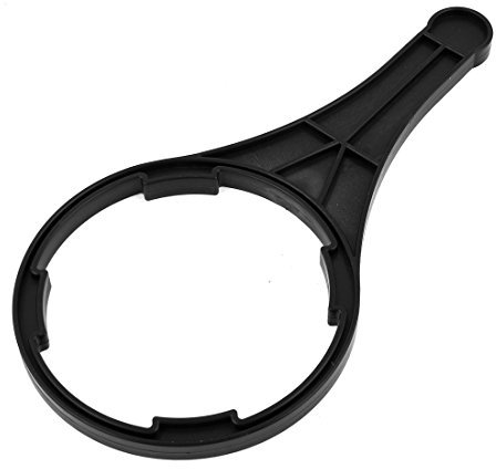 Ruilogod Llave de caja de cartucho de filtro de 20 de plástico negro para purificador de agua