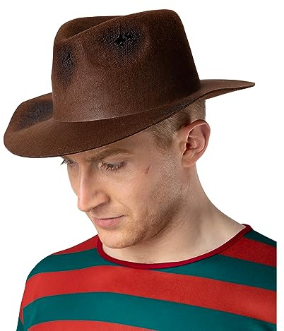 Wicked Costumes Adult Brown Nightmare Fedora - Worn Look