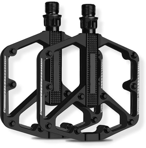 Fahrradpedale rutschfest, Rennrad/Mountainbike Pedale, 3 Abgedichtete Lager, CNC-Aluminium-Legierung Fahrradpedale, 9/16 Zoll Pedale mit Anti-Rutsch-Nägeln für Mountainbike, Rennrad, MTB