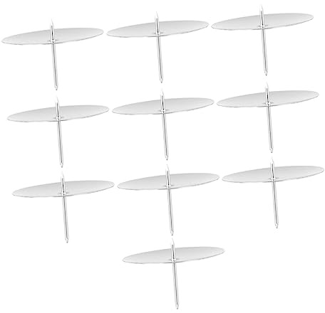 MUELODSIC 10 pezzi Supporti per Candele Metallo per Fissaggio Candele per Decorazioni Natalizie e Feste e Facili da Usare
