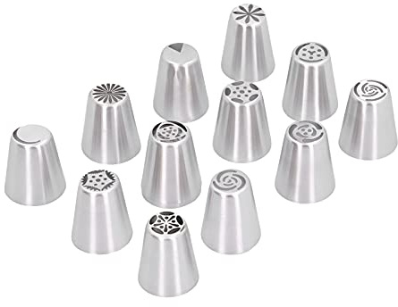 Aumotop Convertitore di Ugelli per Torte, 14 Pezzi/Set Ugelli per Tubazioni di Glassa, Set Sacchetti Pasticceria Riutilizzabili Crema, Forniture Decorazione Torte
