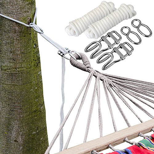 AMANKA 6m Lange Hängematten Befestigung - Flexibles Baum Befestigungsset - Aufhängung bis 160kg